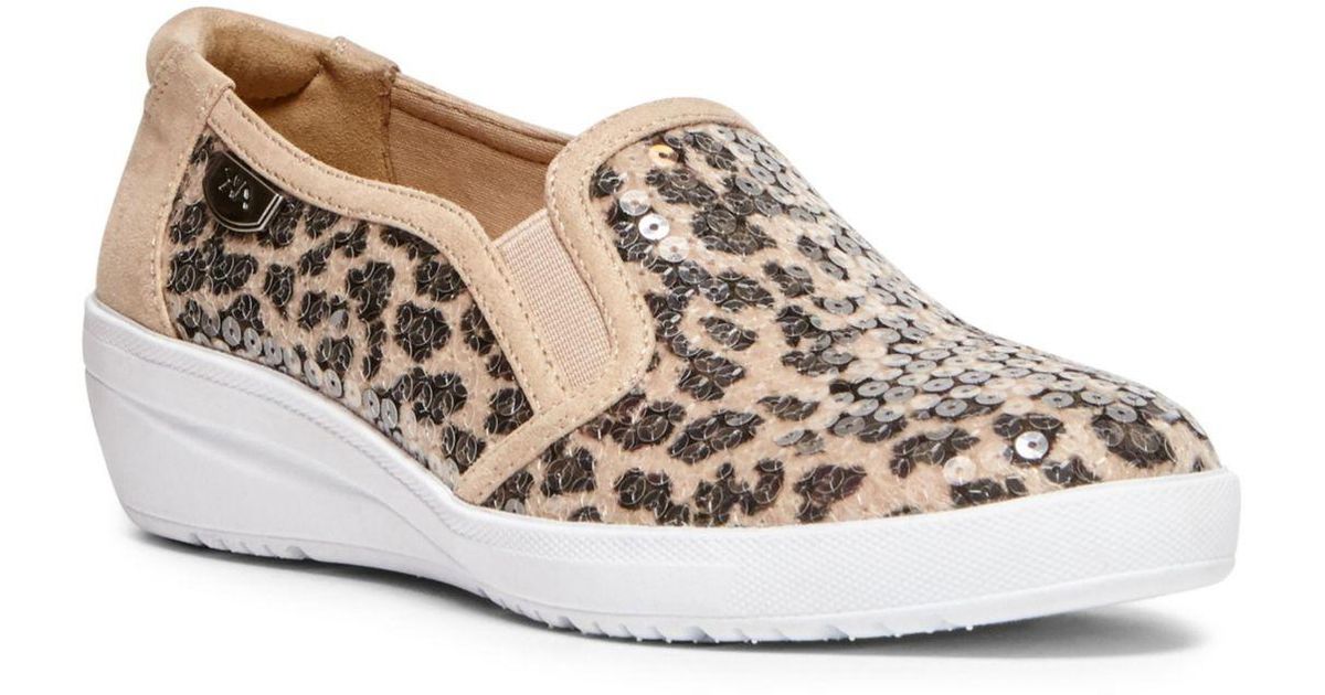 ak sport leopard slip on sneakers