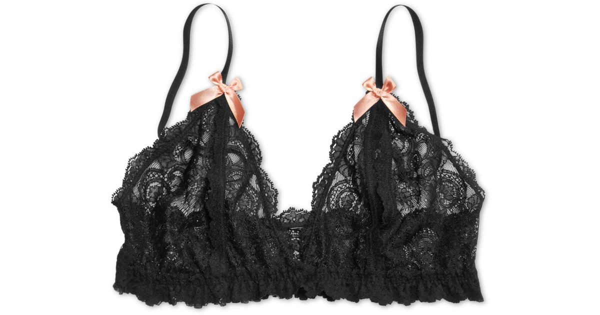 Hanky Panky Lace After Midnight Peek A Boo Bralette 977901 In Black Save 31 Lyst 