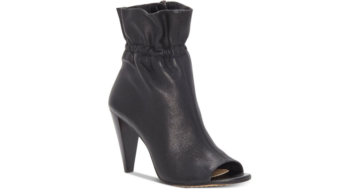 vince camuto addiena leather ankle bootie