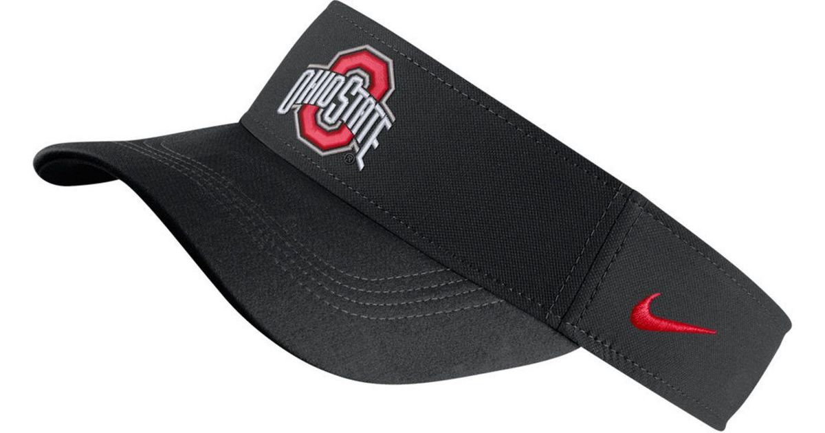 Nike Synthetic Ohio State Buckeyes Drifit Visor in Black for Men Lyst