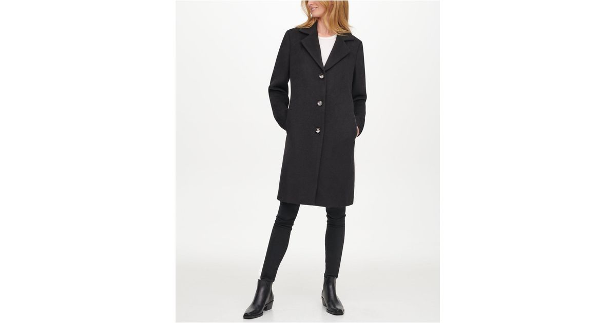 macys black coat