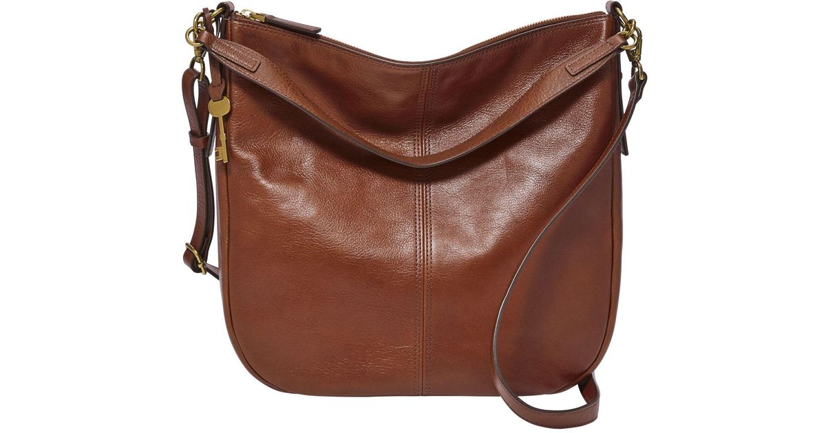 Fossil Jolie Leather Hobo in Brown Lyst