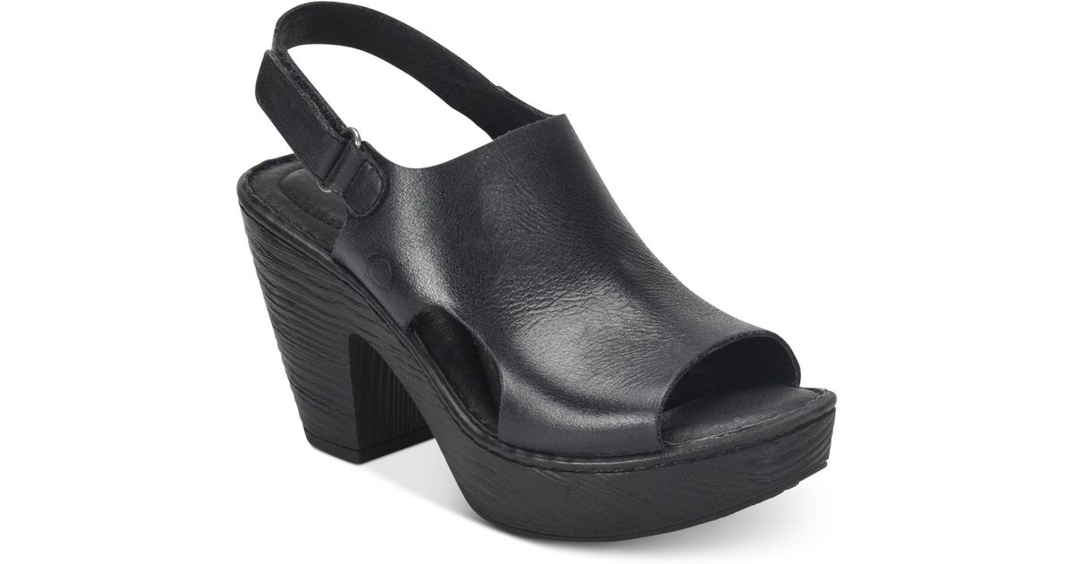 born black wedge sandals