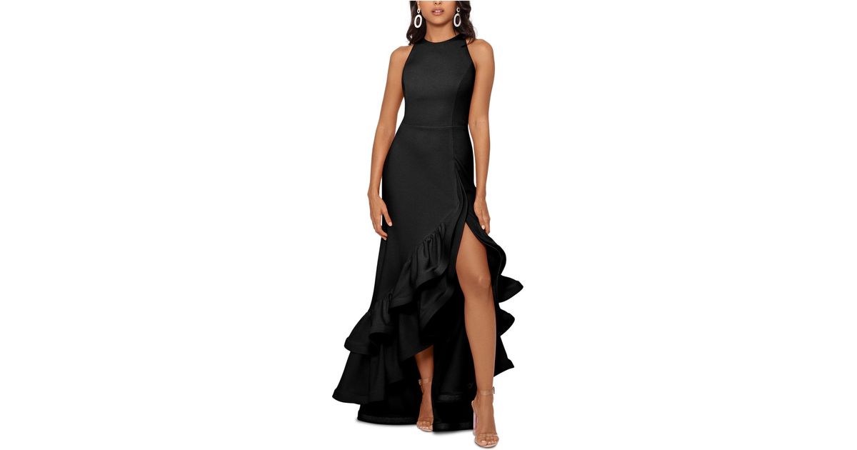 betsy and adam high low gown