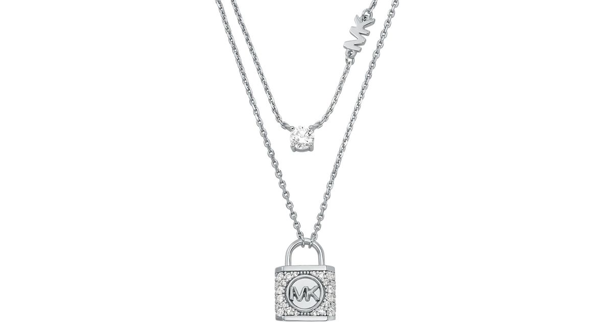 Michael Kors Lock Pendant Necklace | Clothes design, Michael kors, Kor