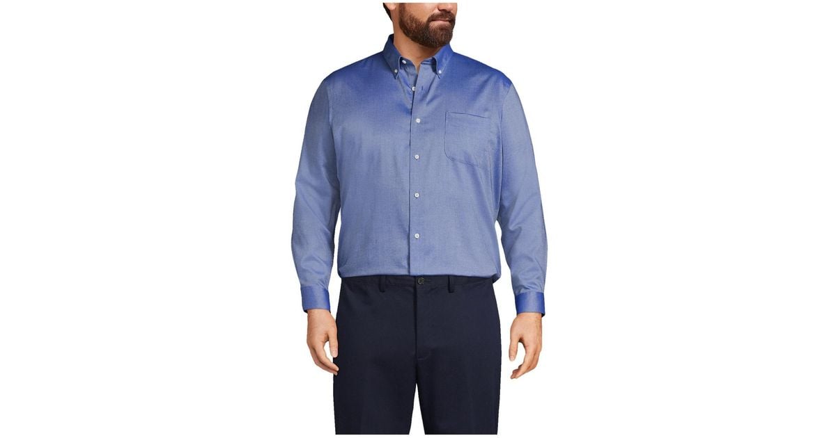 Lands end supima deals no iron oxford
