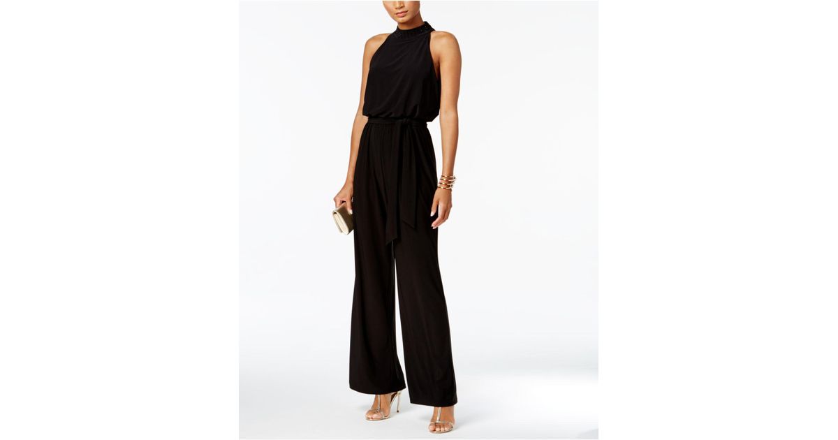 nine west black jumpsuit
