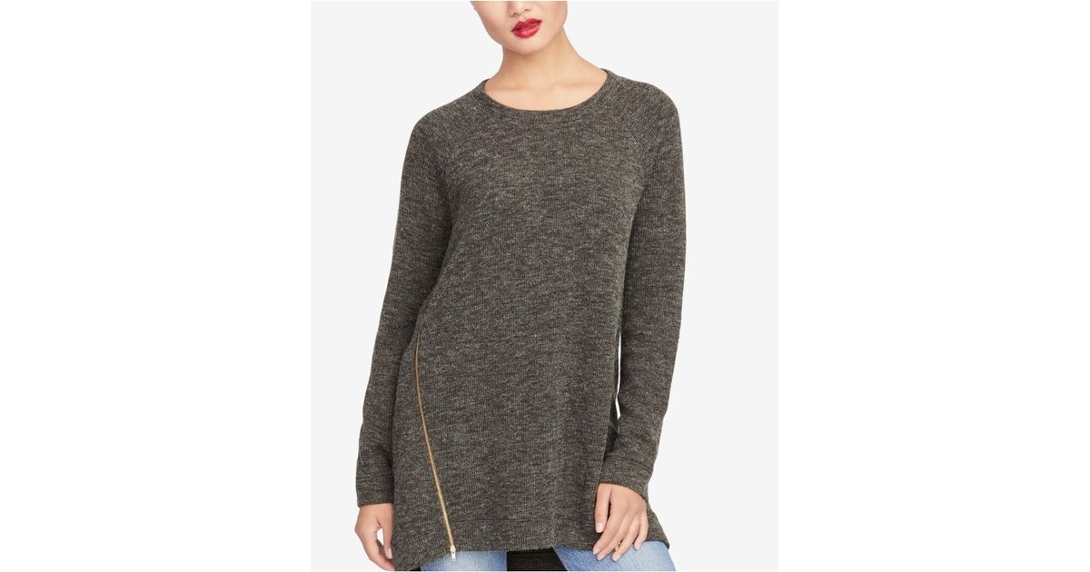 rachel roy zip asymmetrical sweater