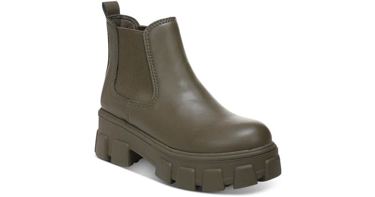 Circus by Sam Edelman Darielle Lug Sole Chelsea Boots in Green - Lyst