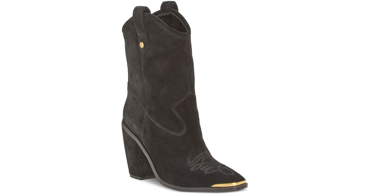 Bottines Vince Camuto En Daim – Style Western, Taille 8.5 US – Neuves Avec Emballage