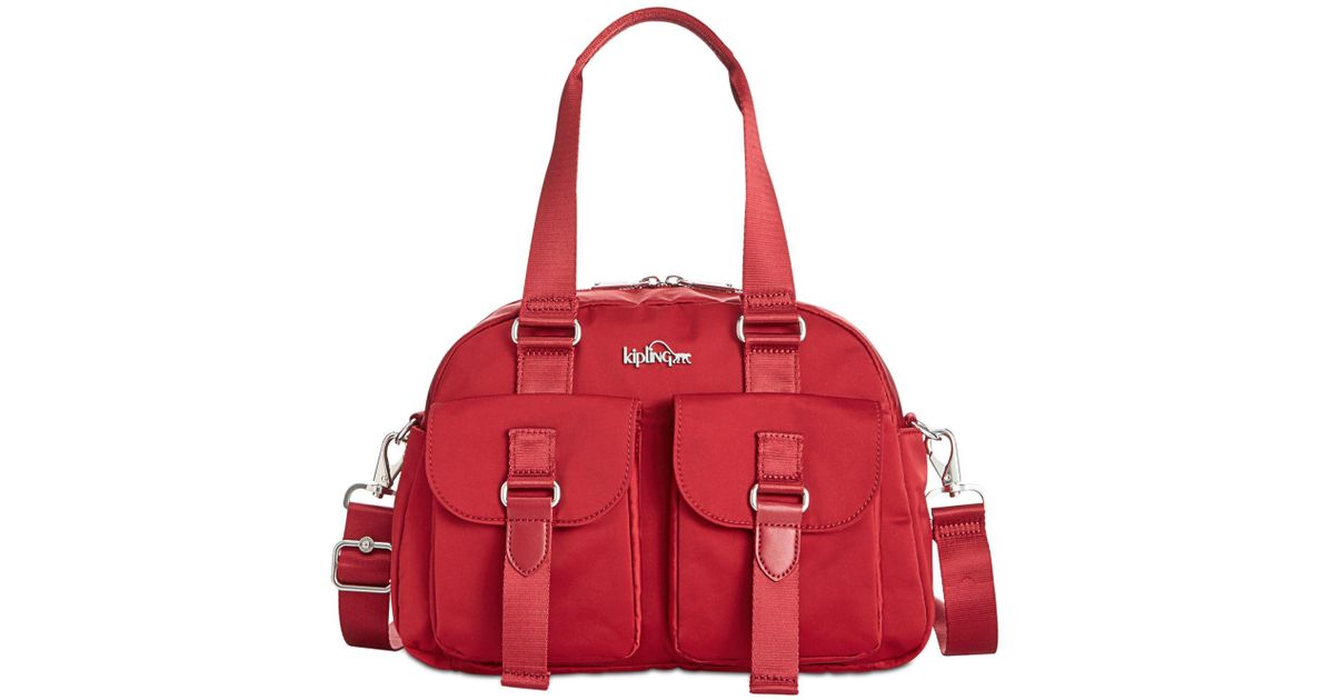 Lyst Kipling Defea Small Satchel In Red