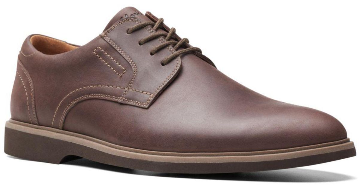 Clarks Collection Malwood Leather Lace Up Shoes in Brown for Men | Lyst