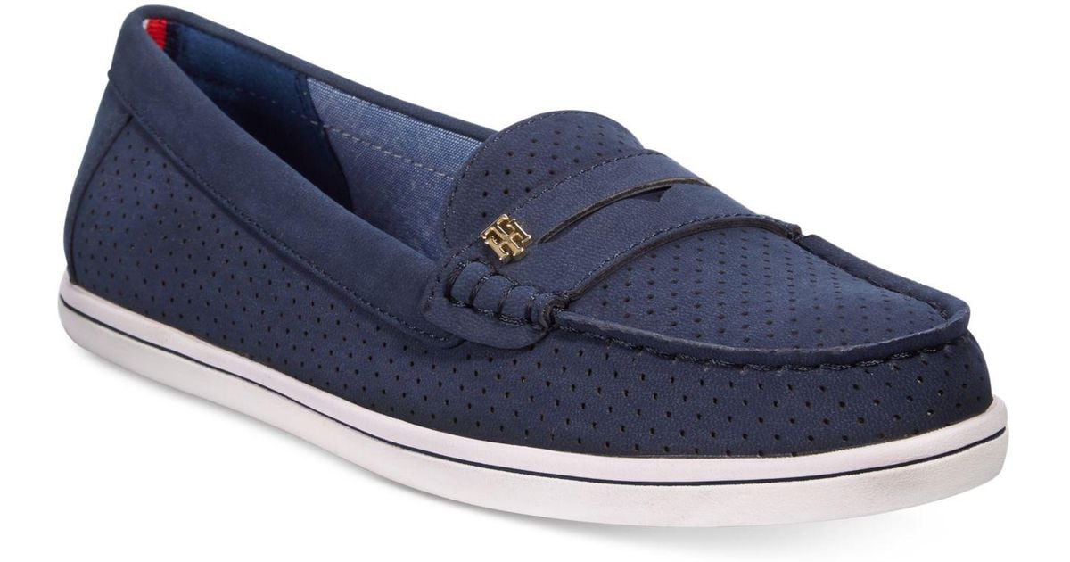 tommy hilfiger butter leather loafers