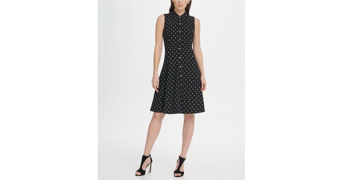 dkny polka dot dress