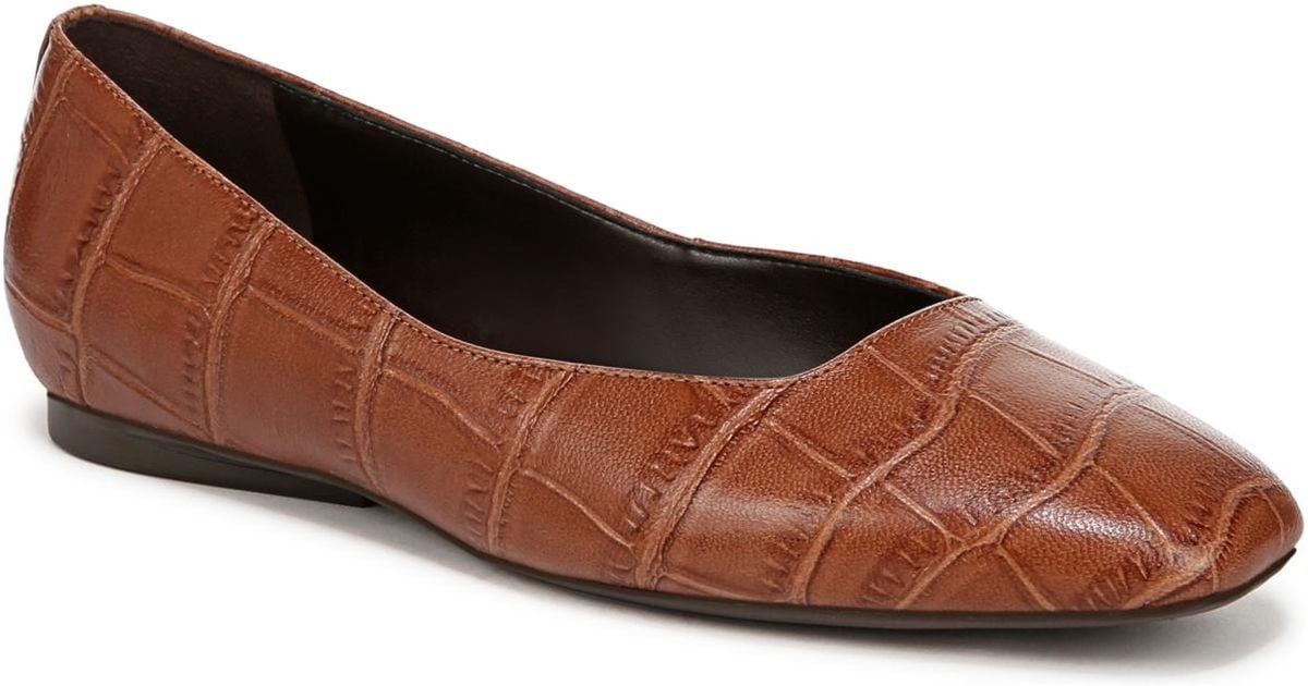 Square Toe Chelsea Embossed Ballet Flat Naturalizer Shoes For