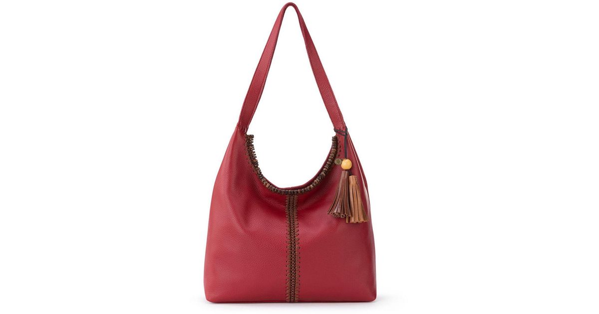 The Sak Huntley Leather Hobo in Red Lyst