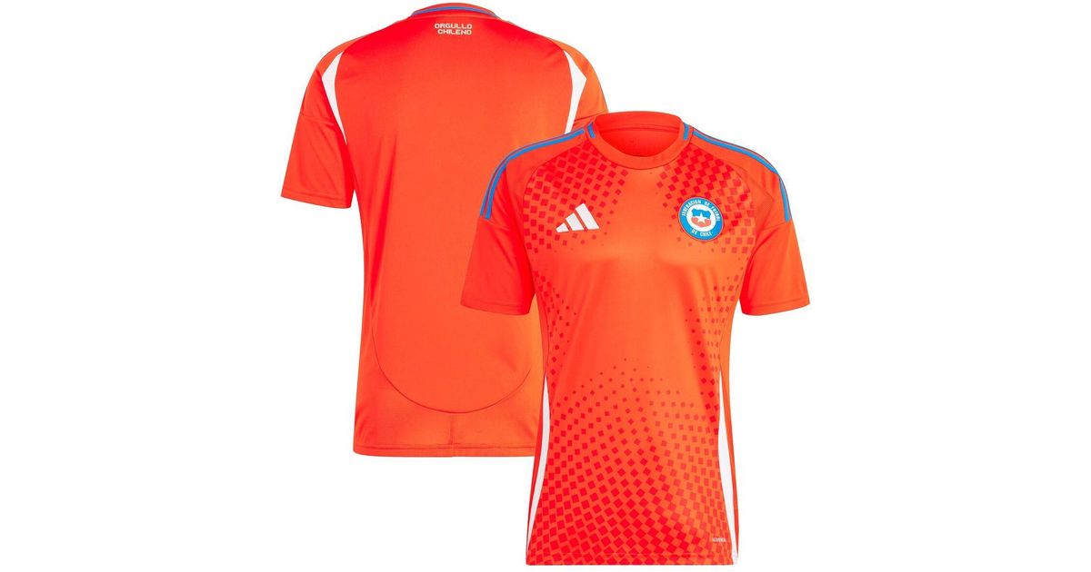 adidas Chile National Team 2024 Home Replica Jersey in Orange for Men ...