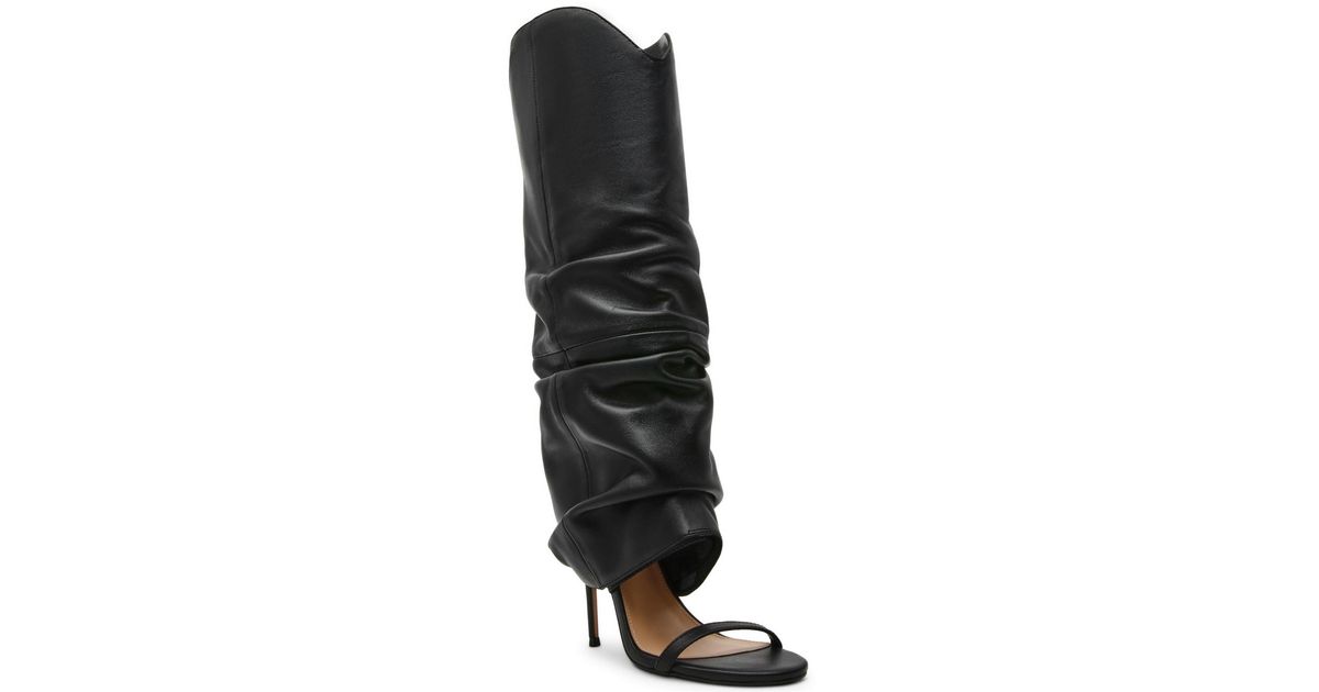 Steve Ravine Steve Madden Ravine Cuffed Knee High Stiletto Heel Boots in Black | Lyst