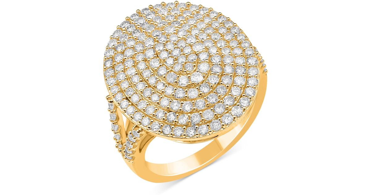 Macy's Diamond Concentric Circle Cluster Statement Ring (1 Ct. T.w. in ...