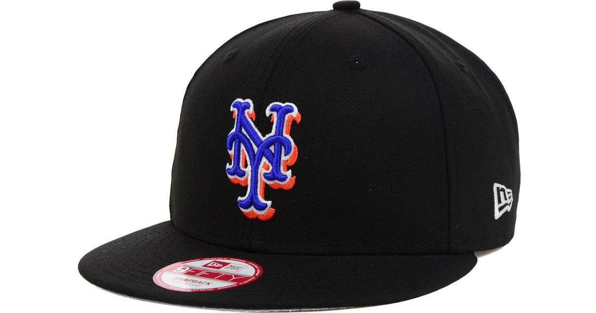 New York Mets Sidepatch 9FIFTY Snapback Hat, Blue, MLB by New Era