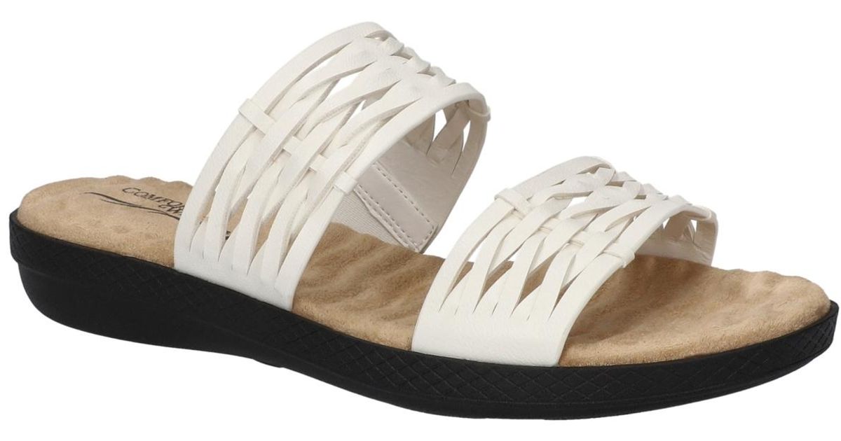 Easy Street Agata Slide Sandals in White | Lyst