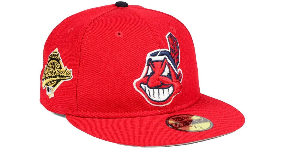 KTZ Cleveland Indians Retro World Series Patch 59fifty Fitted Cap