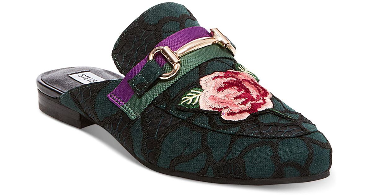 Steve Madden Leather Women's Kandi Slipon Tailored Mules in Black