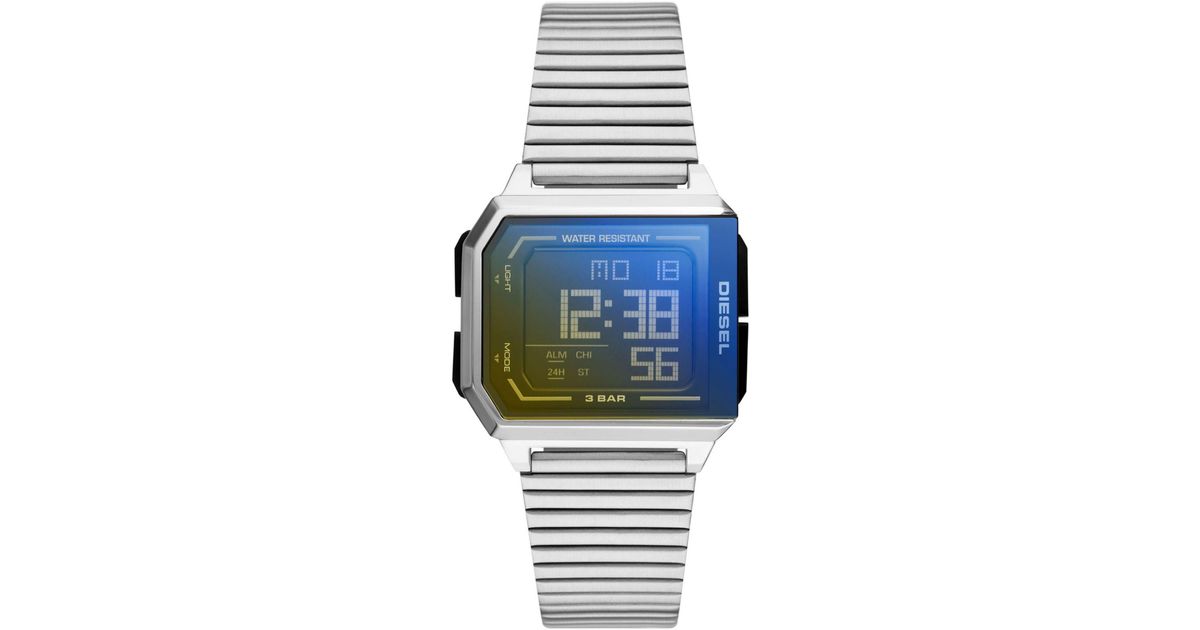 DIESEL Chopped Digital Stainless Steel Watch 33mm for Men Lyst
