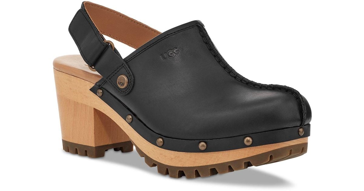 UGG Lanni Studded Slipon Slingback Platform Clogs in Black Lyst