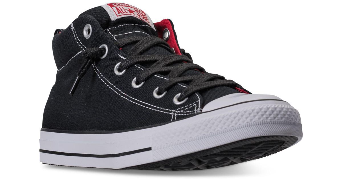 Converse Men s Chuck Taylor All Star Street Mid Casual Sneakers From Finish Line in Black for Men Lyst
