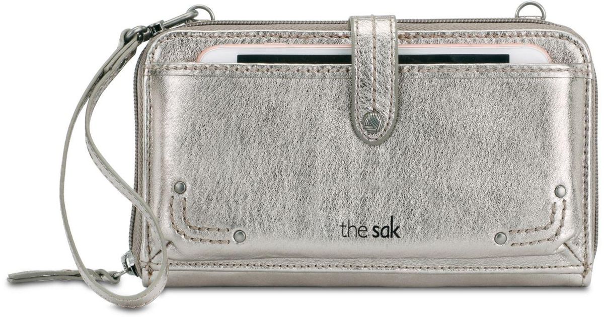 the sak iris smartphone leather crossbody wallet
