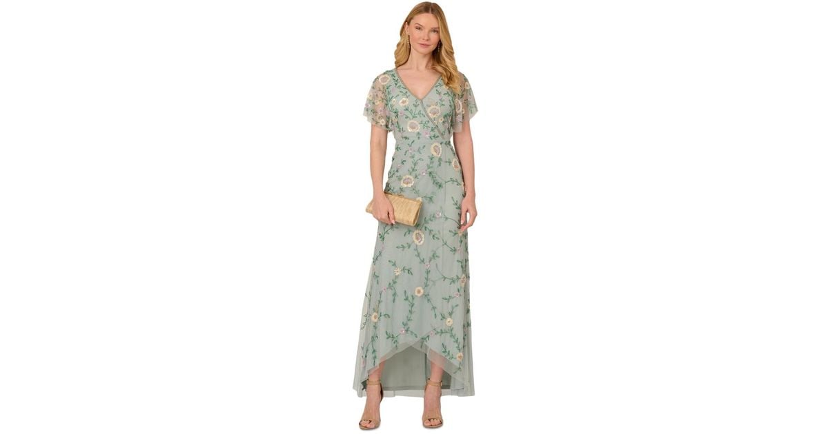 princess polly baby blue dress Women's Adrianna Papell Embellished Short Sleeve Dresses main image 1