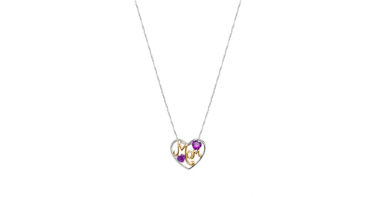14K Yellow Gold #1 Mom Simulated Diamond Heart Shape Pendant & Chain  Necklace Jewelry & Watches Fine Necklaces & Pendants