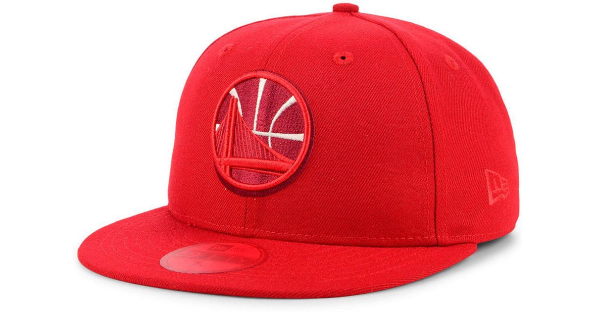 red golden state warriors hat