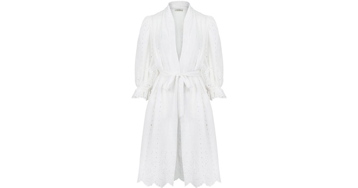 Nocturne Lightweight Eyelet Kimono Cover Up in White Lyst