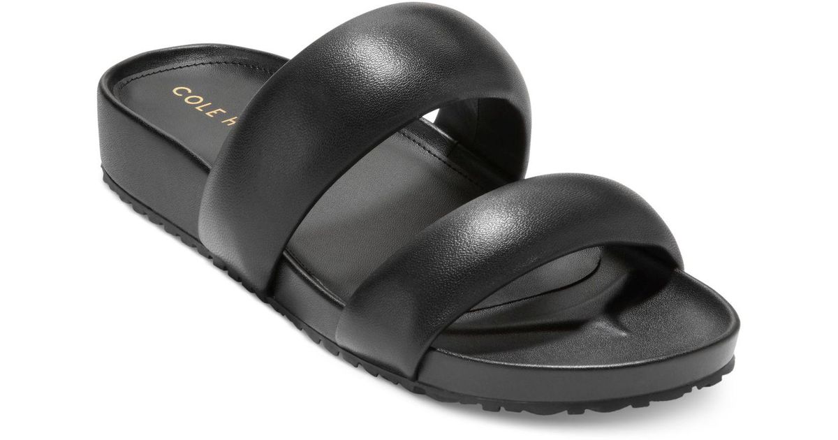 Cole Haan Mojave Double Band Slide Sandals in Black Lyst