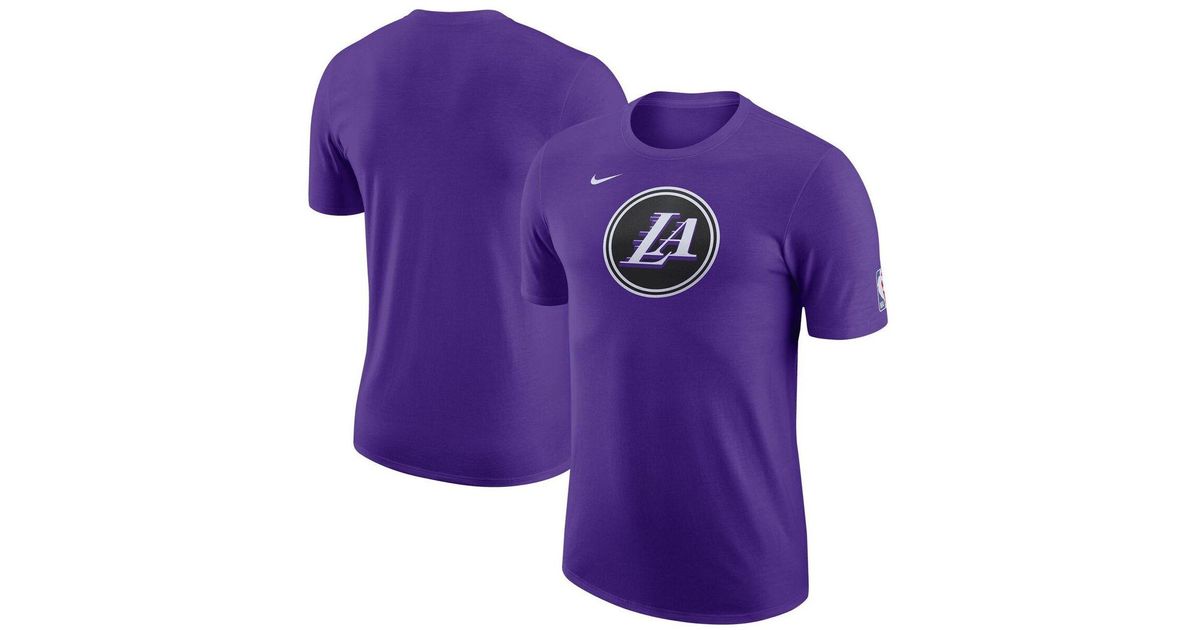 Nike Purple Los Angeles Lakers 2022/23 City Edition Essential Warmup T ...