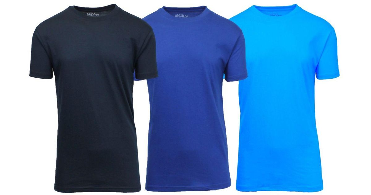 Galaxy By Harvic Cotton Crewneck Tshirts, Pack Of 3 in Blue for Men Lyst