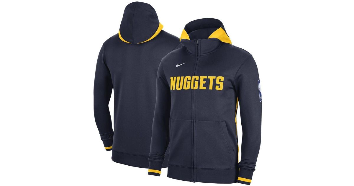 Nike Synthetic Navy Denver Nuggets Authentic Showtime Performance Full