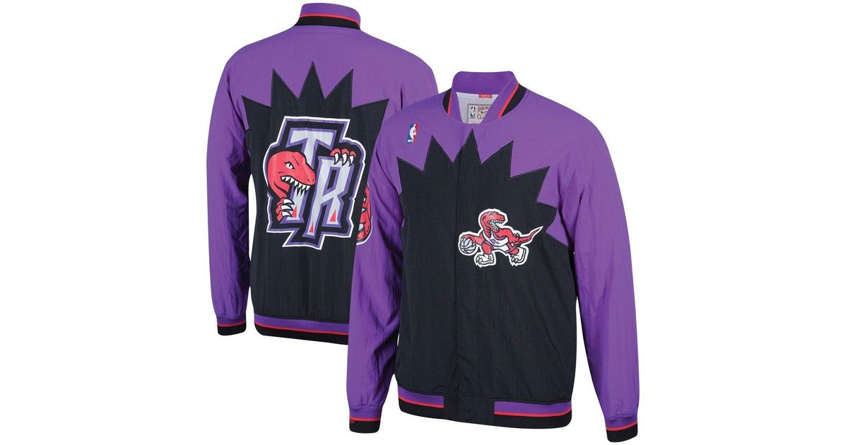 Mitchell And Ness Synthetic Purple Toronto Raptors Hardwood Classics Authentic Warm Up Full Snap