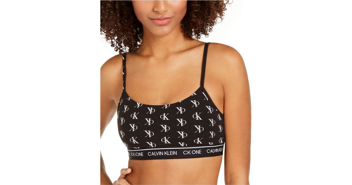 ck one cotton unlined bralette