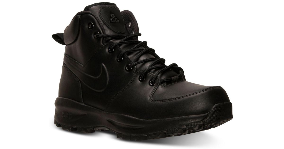 Nike Manoa Leather Boots From Finish Line in Black for Men - Lyst