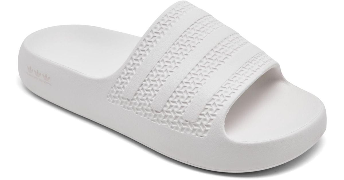 adidas Synthetic Originals Adilette Ayoon Slide Sandals From Finish Line in White | Lyst