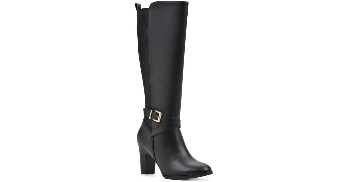 White Mountain Teals Regular Calf Knee High Dress Boots in Black Lyst