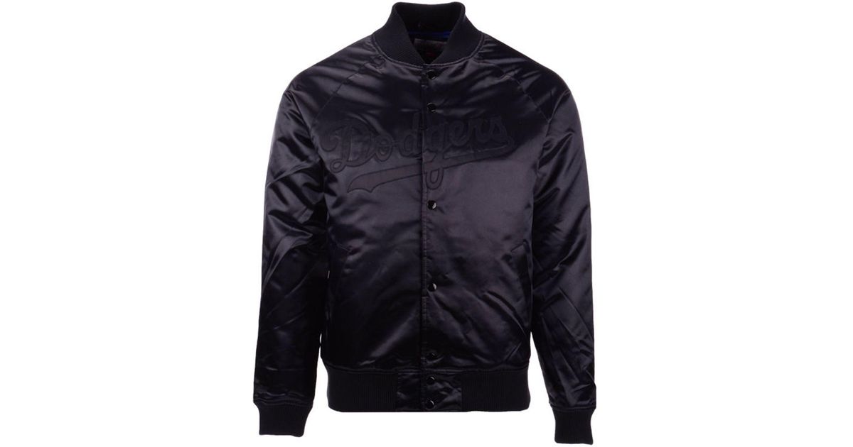 mitchell and ness dodgers satin jacket