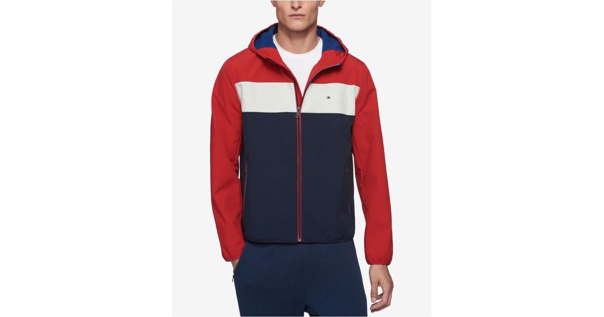 red white and blue tommy hilfiger jacket