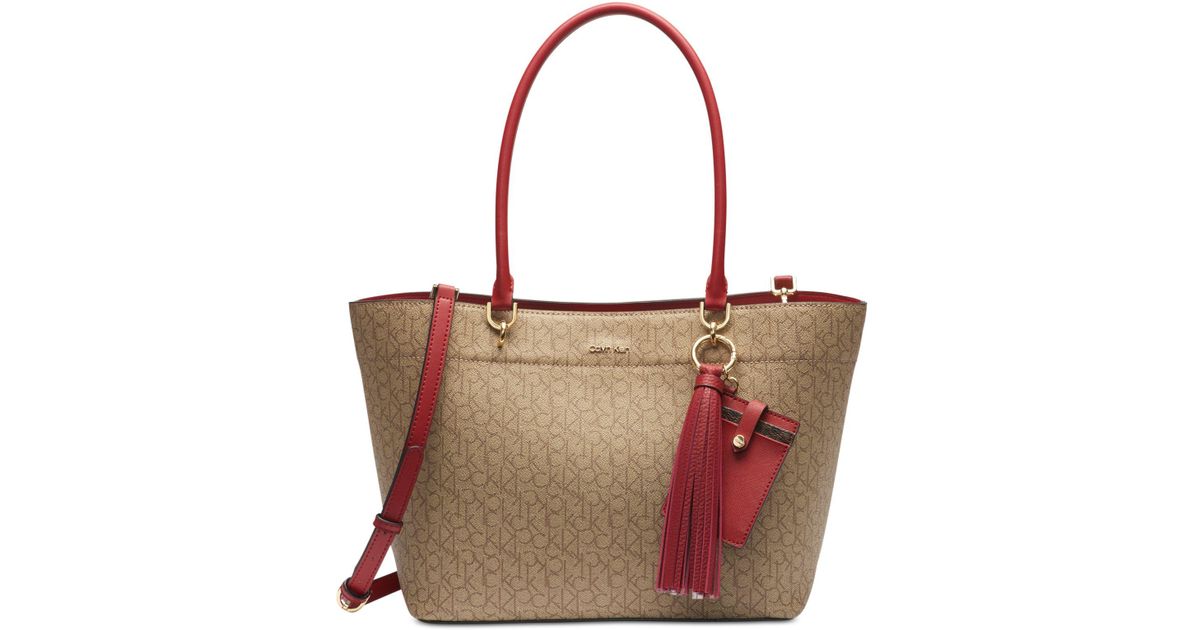 Calvin klein susan signature satchel hotsell
