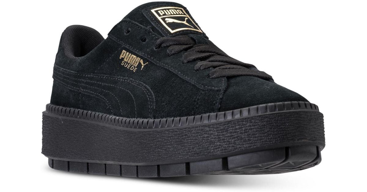 puma platform trace suede