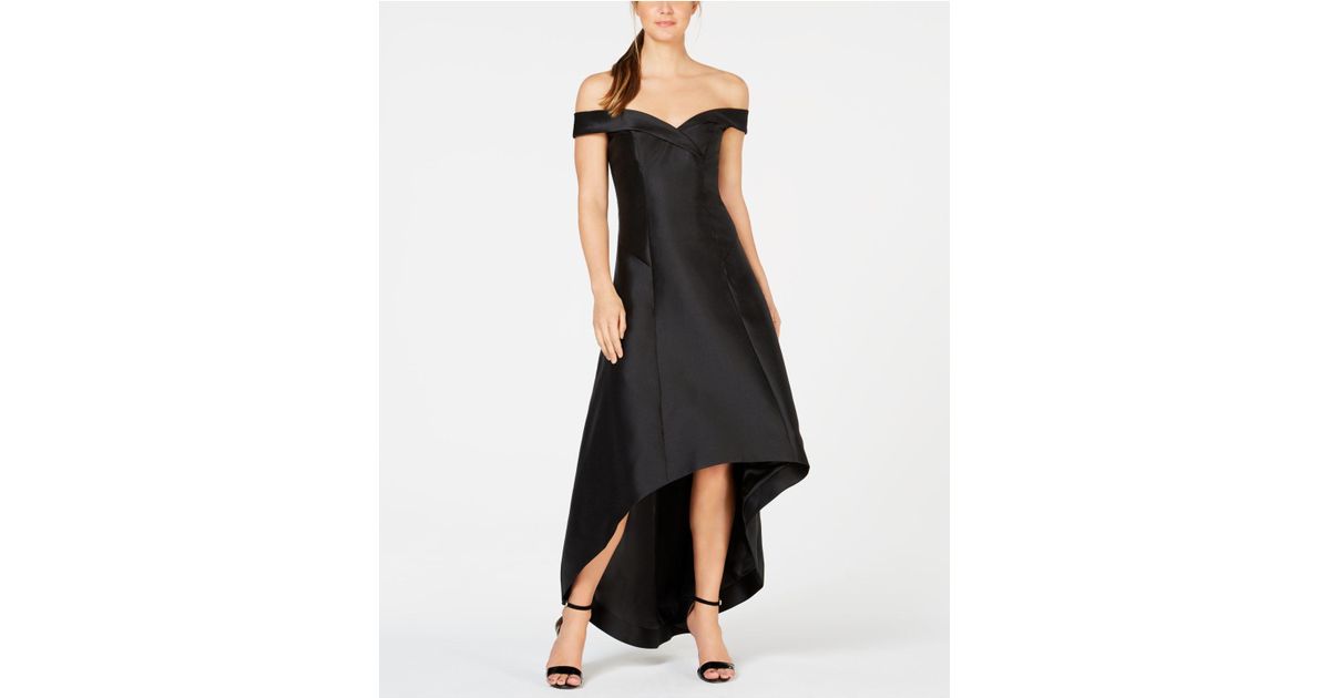 calvin klein off the shoulder gown