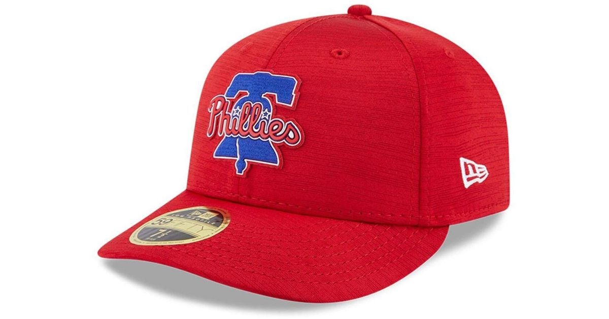 KTZ Red Philadelphia Phillies 2023 Clubhouse Low Profile 59fifty Fitted